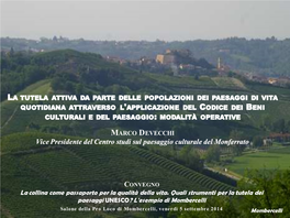 Relazione Di Marco Devecchi (Vice Presidente Del Centro Studi Sul