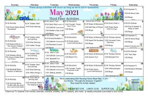 Activity Calendar – Nursing Center