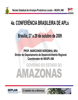 4A. CONFERÊNCIA BRASILEIRA DE Apls