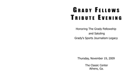 Grady Fellows Tribute Evening