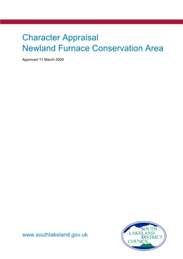 Character Appraisal: Newland Furnace Conservation Area