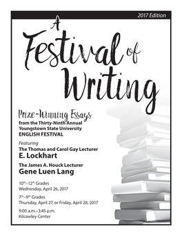 Prize-Winning Essays Written During Each Festival’S Activities and Competitions