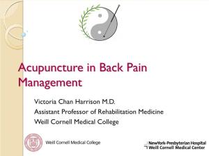 Acupuncture and Musculoskeletal Pain