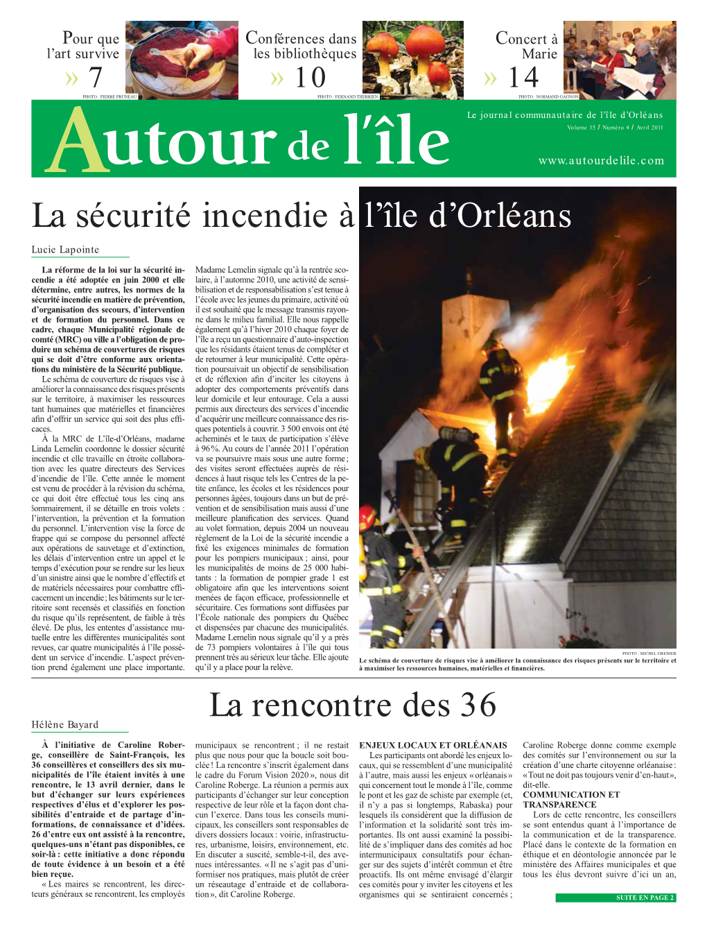 La Sécurité Incendie À L'île D'orléans