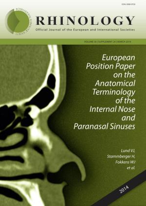 European Position Paper on the Anatomical Terminology of the Internal Nose and Paranasal Sinuses