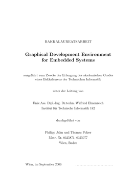 Graphical Development Environment for Embedded Systems