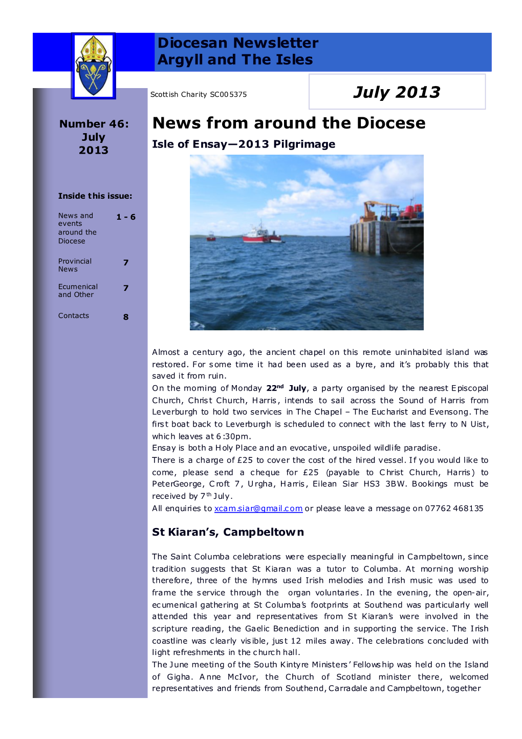 News from Around the Diocese July 2013