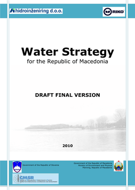 Water Strategy for the Republic of Macedonia