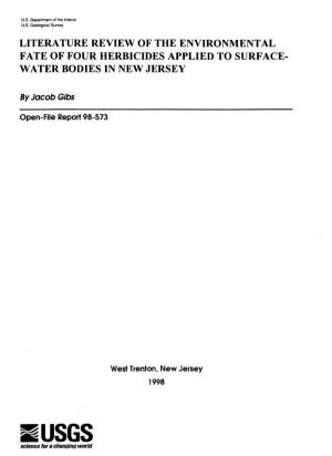 Literature Review of the Environmental Fate of Four Herbicides Applied to Surface Water Bodies in New Jersey