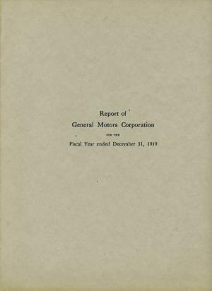 Report of * General Motors Corporation