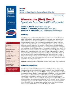 Where's the (Not) Meat? Byproducts from Beef and Pork Production