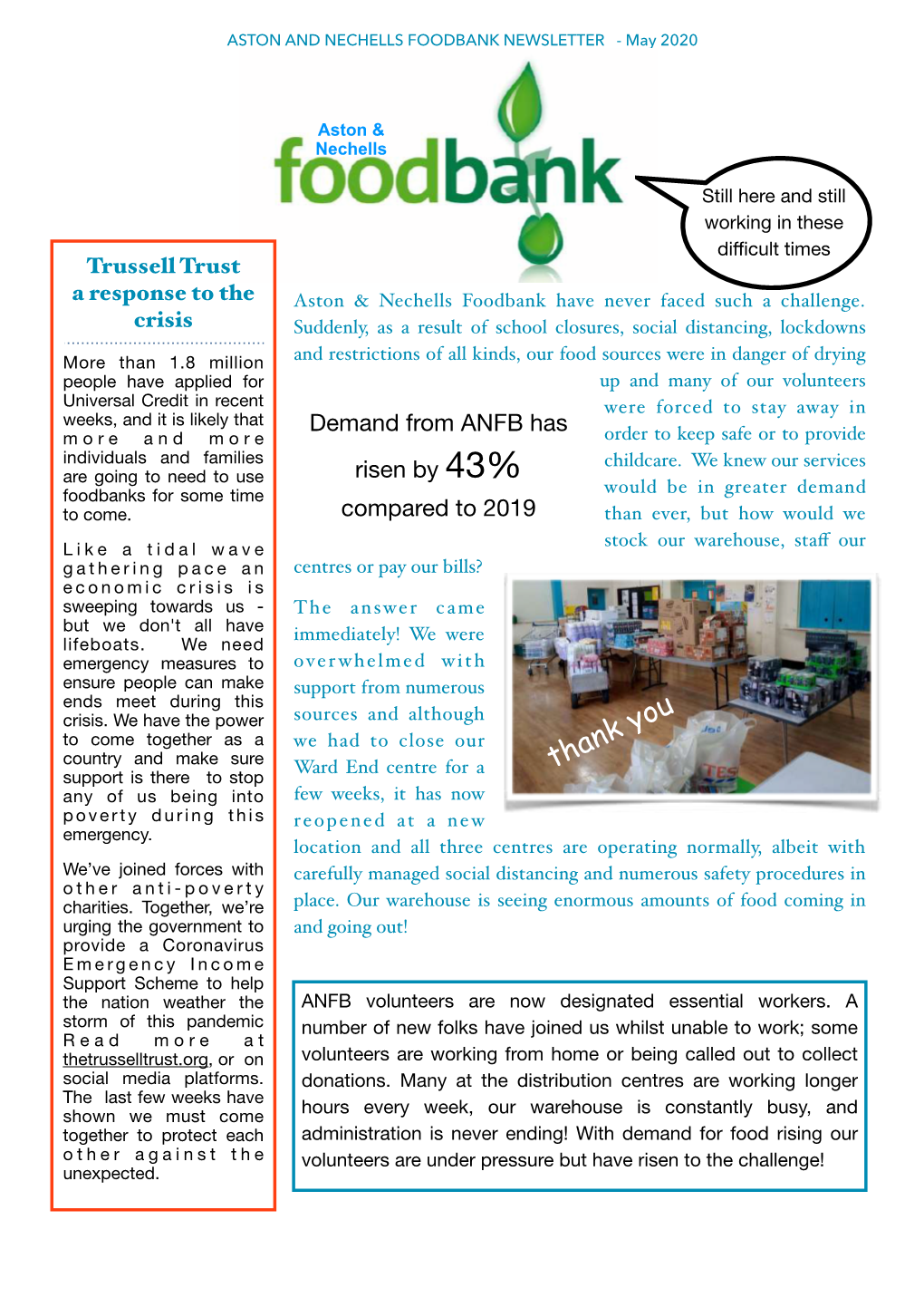 May 2020 Newsletter Extra Page