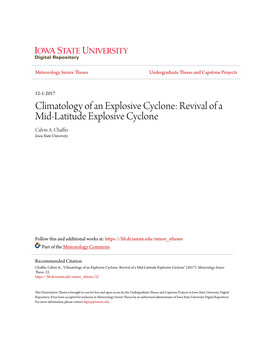 Revival of a Mid-Latitude Explosive Cyclone Calvin A