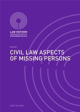 Report on Civil Law Aspects of Missing Persons