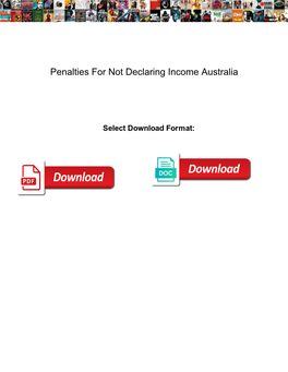 Penalties for Not Declaring Income Australia