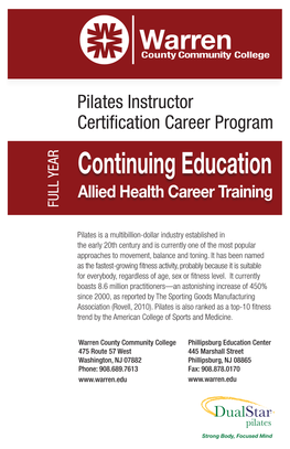 Continuing Education Allied Health Career Training FULL YEAR