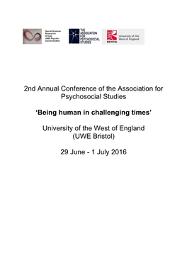 2Nd Annual Conference of the Association for Psychosocial Studies