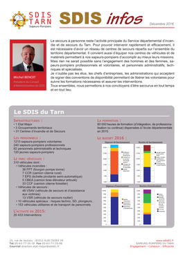 Informations 2016 Du SDIS Des Pompiers De Vaour