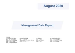 Management Data Report August 2020