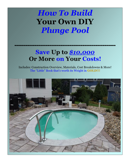 Build Your Own Plunge Pool