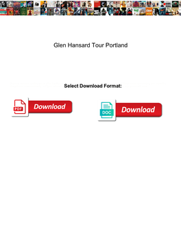 Glen Hansard Tour Portland