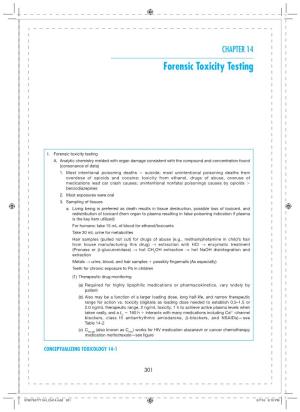 Forensic Toxicity Testing