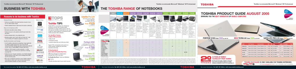 Toshiba Product Guide August 2005
