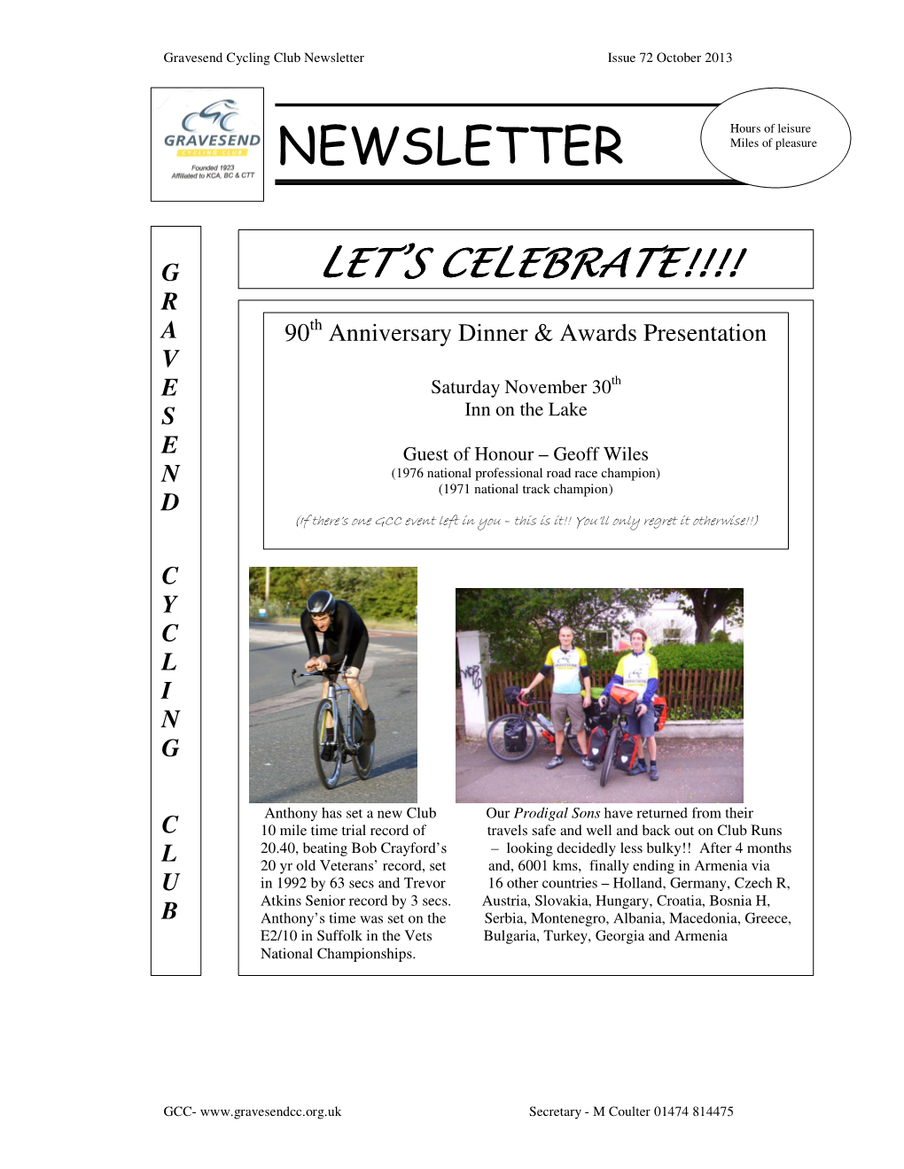 Newsletter Issue 72 October 2013