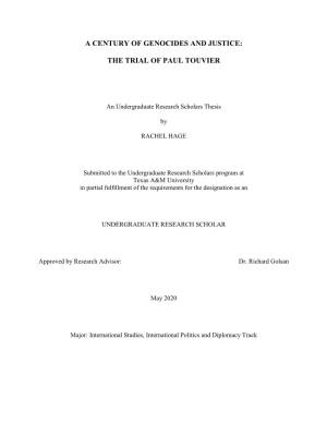 The Trial of Paul Touvier
