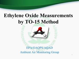 Ethylene Oxide Measurments by Method TO-15