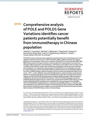 Comprehensive Analysis of POLE and POLD1 Gene Variations Identifies