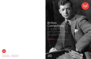 Britten Connections a Guide for Performers and Programmers