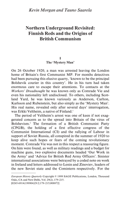 Finnish Reds and the Origins of British Communism