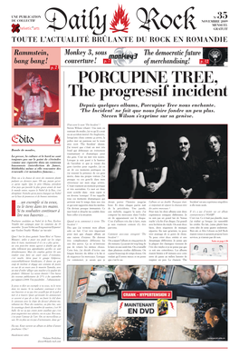 PORCUPINE TREE, the Progressif Incident Depuis Quelques Albums, Porcupine Tree Nous Enchante