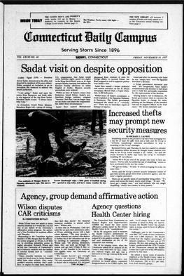 Sadat Visit on Despite Opposition CAIRO Egypt (UPI) — President U.S
