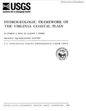 Hydrogeologic Framework of the Virginia Coastal Plain
