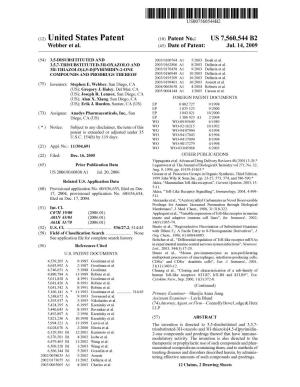 (12) United States Patent (10) Patent No.: US 7,560,544 B2 Webber Et Al