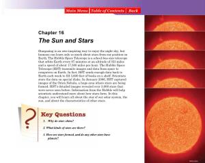 Chapter 16 the Sun and Stars