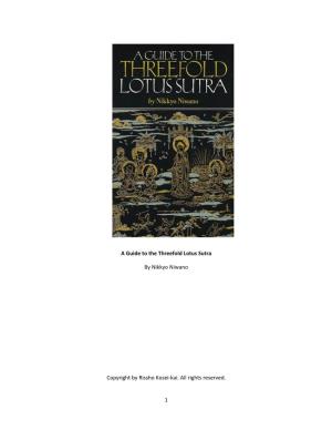 A Guide to the Threefold Lotus Sutra by Nikkyo Niwano
