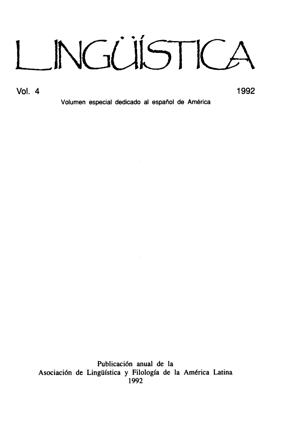 LINGÜÍSTICA -. | Asociación De Linguística Y Filología De América