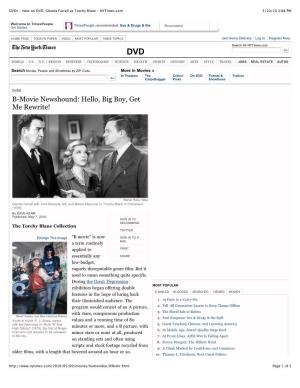 Dvds - Now on DVD, Glenda Farrell As Torchy Blane - Nytimes.Com 5/10/10 3:08 PM
