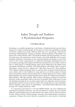 Indian Thought and Tradition: a Psychohistorical Perspective 19