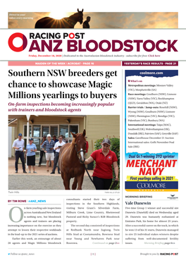 Southern NSW Breeders Get Chance to Showcase Magic Millions Yearlings to Buyers | 2 | Friday, December 18, 2020