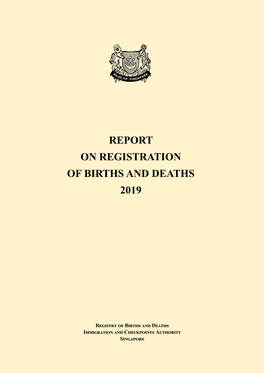 Report on Registration of Births and Deaths 2019
