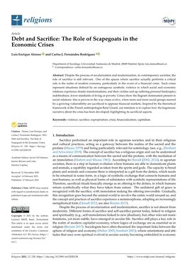 Debt and Sacrifice: the Role of Scapegoats in the Economic Crises
