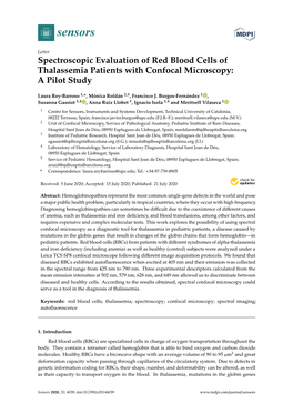 Spectroscopic Evaluation of Red Blood Cells of Thalassemia Patients with Confocal Microscopy: a Pilot Study