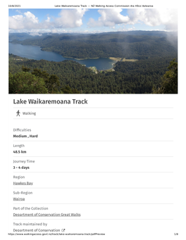 Lake Waikaremoana Track — NZ Walking Access Commission Ara Hīkoi Aotearoa