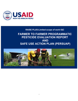 Farmer to Farmer Programmatic Pesticide Evaluation Report and Safe