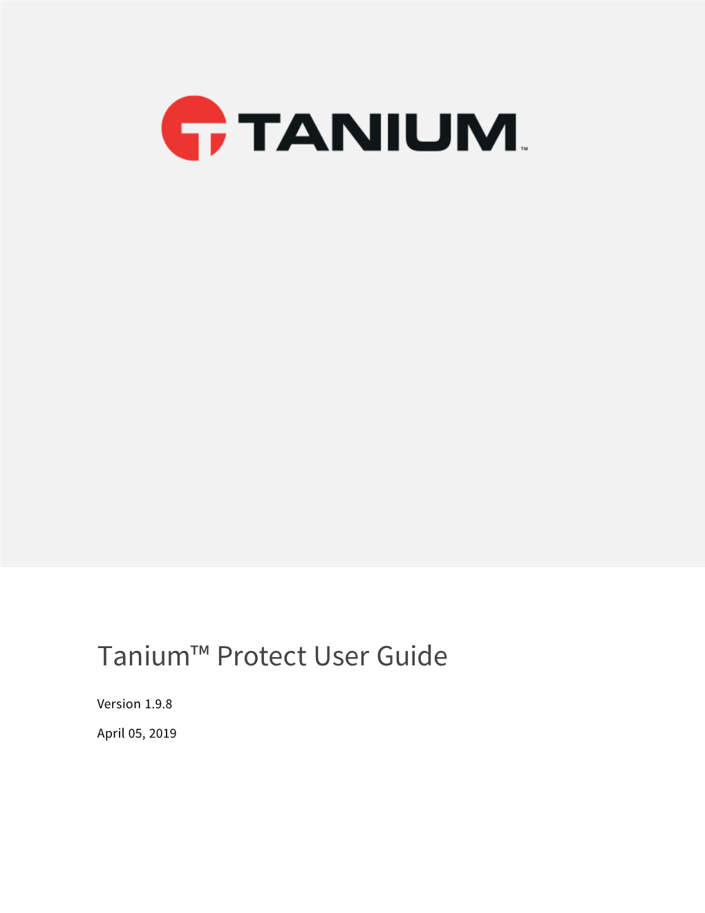 Tanium™ Protect User Guide