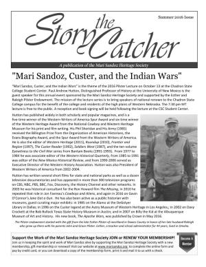 "Mari Sandoz, Custer, and the Indian Wars"